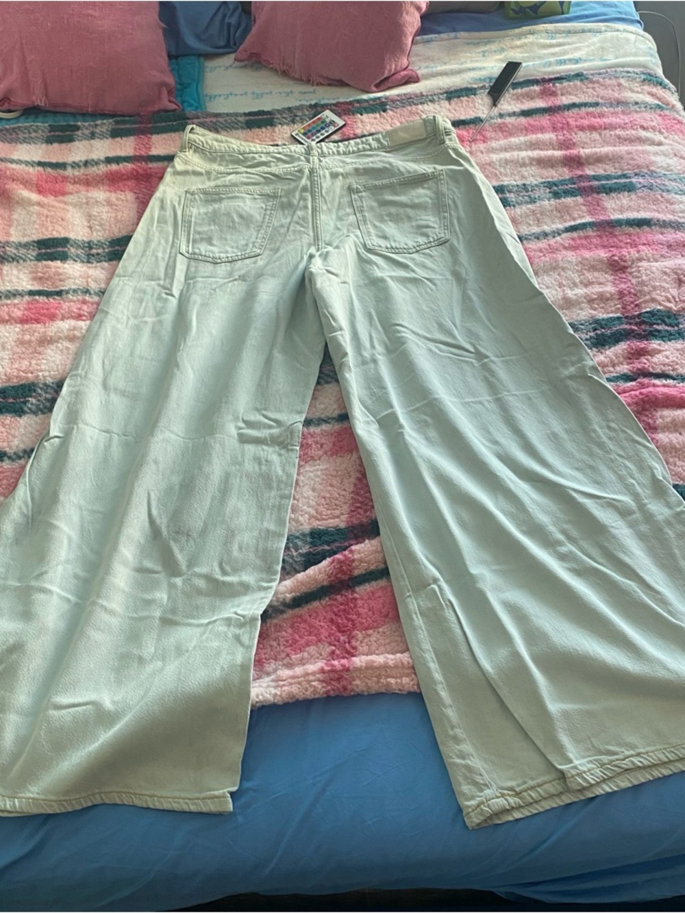 Light Blue Wide-Leg Pants